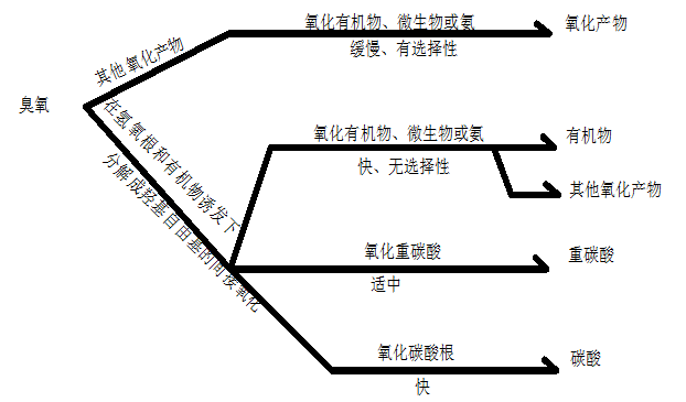 臭氧消毒氧化反应过程